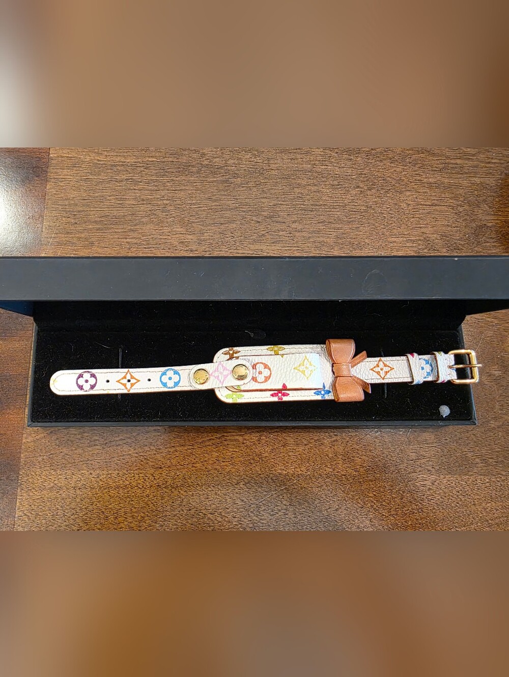 Louis Vuitton Takashi Murakami Multicolor Monogram ID Bracelet Authentic